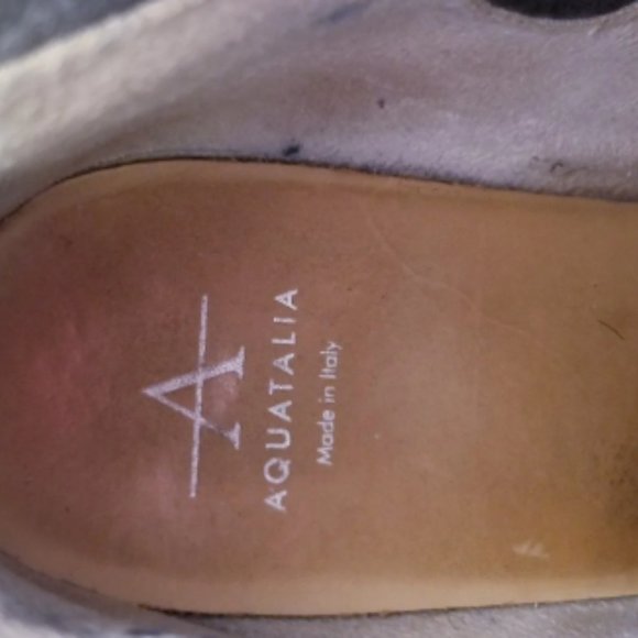 AQUATALIA ITALIAN WOMEN ANKLE BOOTS BACK ZIPPER GRAY SUEDE SIZE 6.5 - Picture 9 of 10